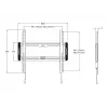 Suporte de parede fixo Multibrackets M Universal médio preto