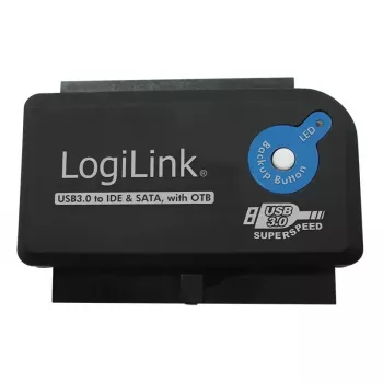 Adaptador de cabo LogiLink AU0028A USB 3.0 IDE SATA preto