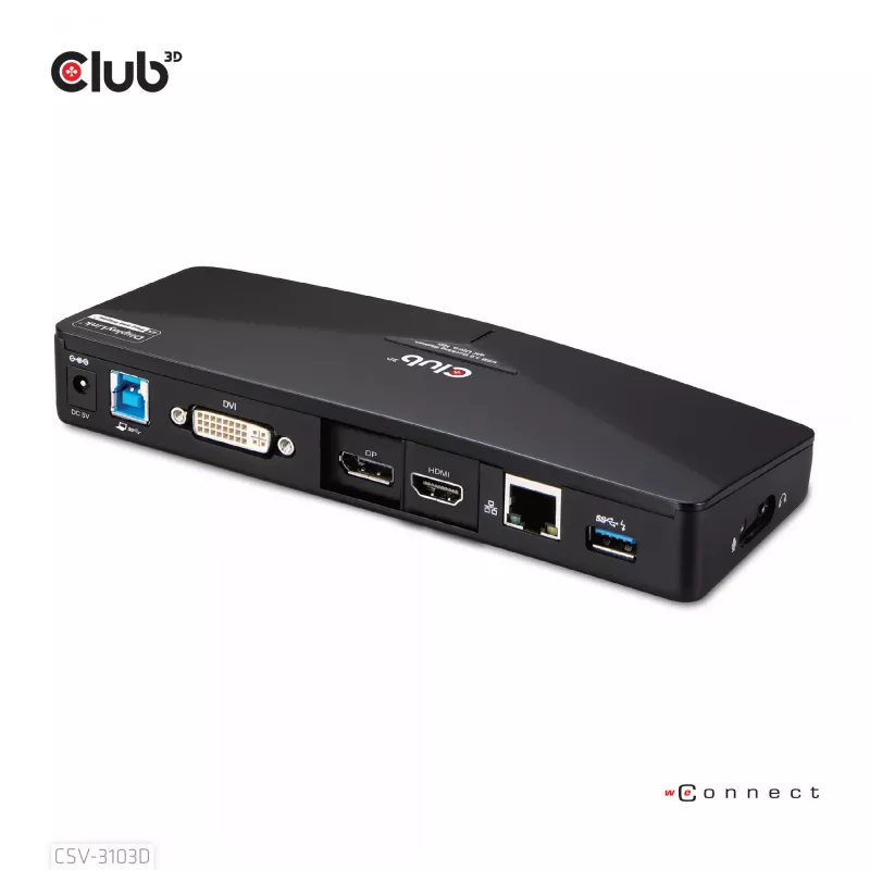 CLUB3D CSV-3103D The Club 3D docking station universal USB 3.1 Gen 1 UHD 4K DisplayLink™