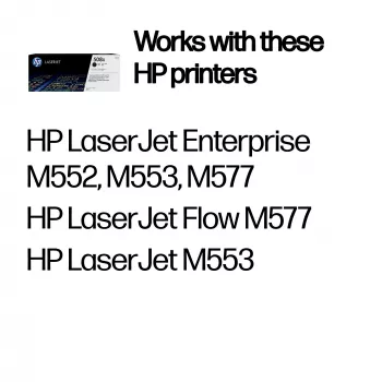 HP 508X High Yield cartucho de toner original LaserJet preto, 12.500 páginas, preto, 1 unid.