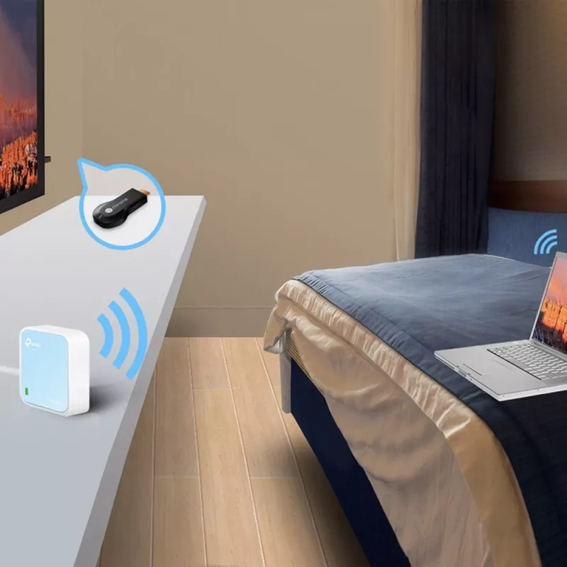 Router Wi-Fi TP-Link TL-WR802N Fast Ethernet banda única (2,4 GHz) azul, branco