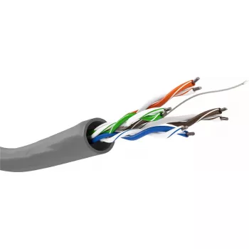 Cabo de rede Goobay CAT 5e U/UTP 100 m cinzento