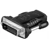 Adaptador de cabo HDMI 19 pinos fêmea DVI-D 24+1 pinos macho Goobay 68482