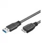 Cabo USB Goobay 1 m USB 3.0 A/micro-B preto