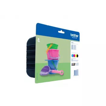 Tinteiro Brother LC-221 4 unid. original, rendimento standard, preto, ciano, magenta, amarelo