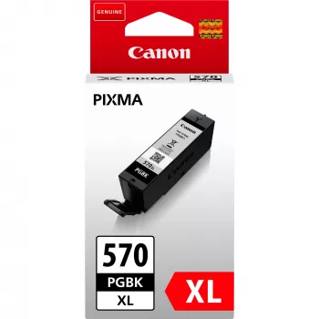 Tinteiro de tinta pigmentada preta Canon PGI-570PGBK XL de alto rendimento, alto rendimento (XL), preto, tinta à base de pigmento, 22 ml, 1 unid., 500 páginas