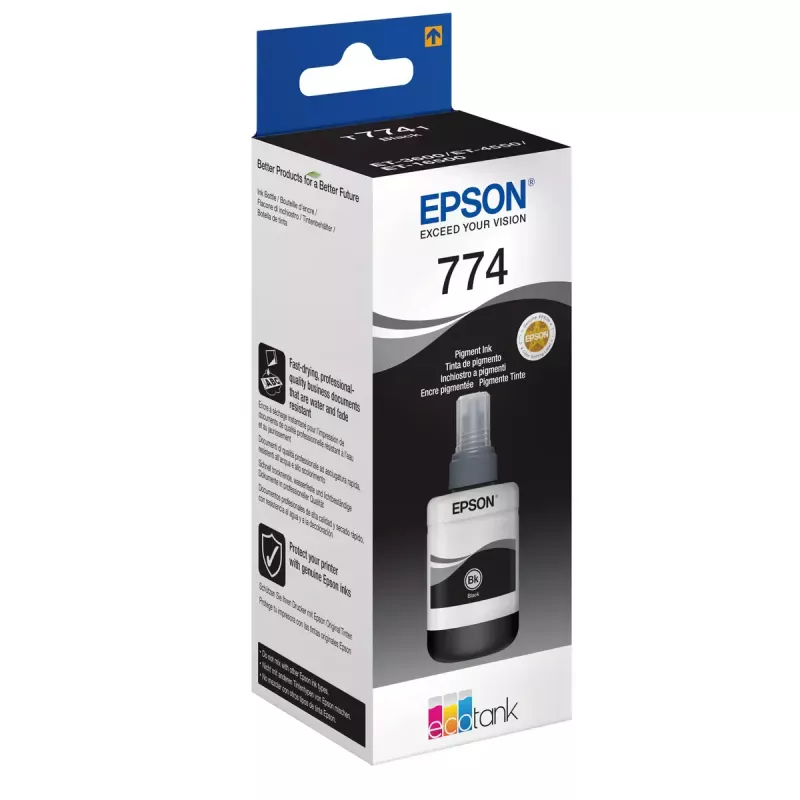 Frasco de tinta preta pigmentada Epson T7741 1x 140 ml