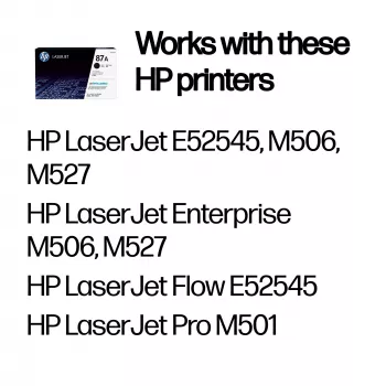 Toner HP 87A preto original LaserJet 8550 páginas preto