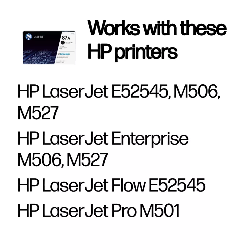 Toner HP 87A preto original LaserJet 8550 páginas preto
