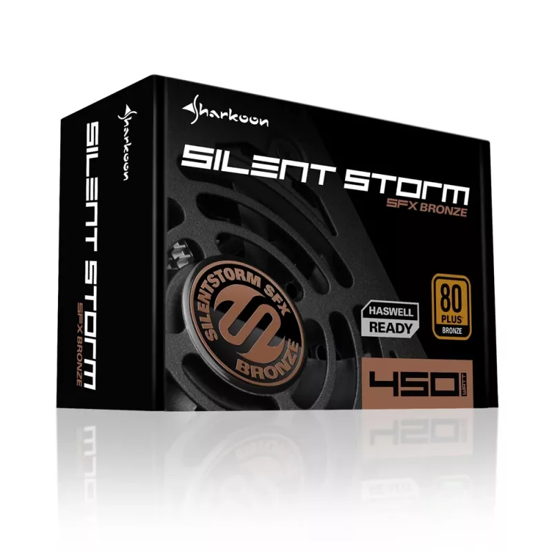 Fonte de alimentação Sharkoon SilentStorm SFX Bronze 450 W