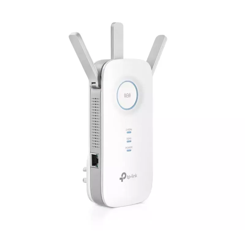 Extensor TP-LINK RE450 802.11ac, 2,4 GHz/5 GHz, 450+1300 Mbit/s, 10/100/1000 Mbit/s, portas Ethernet LAN (RJ-45) 1, tipo de antena 3x externa