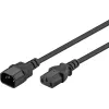 Cabo de extensão Goobay conector fêmea C13 ficha C14 3 m preto