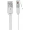 Cabo de rede Goobay 95155 Cat6 U/UTP (UTP) branco, 7 m, RJ-45 banhado a ouro