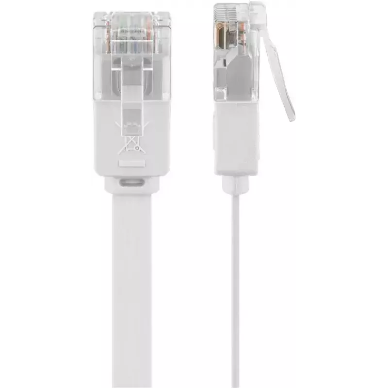 Cabo de rede Goobay 95155 Cat6 U/UTP (UTP) branco, 7 m, RJ-45 banhado a ouro