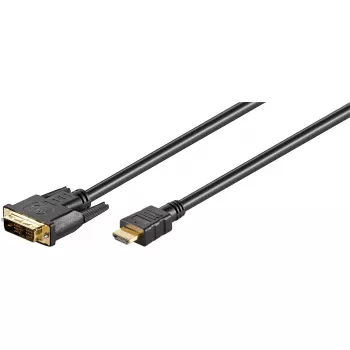 Adaptador de cabo de vídeo Goobay 51881 1,5 m HDMI DVI-D preto