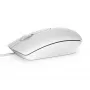 Rato com fio DELL - MS116 - branco, ambidestro, ótico, USB Type-A, 1000 DPI, branco