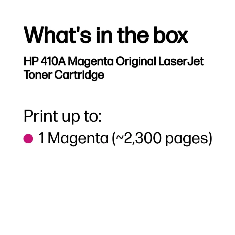 Cartucho de toner HP magenta 410A CF413A 2300 páginas