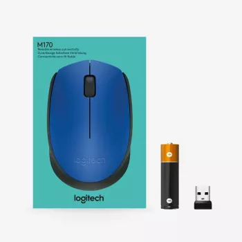 Logitech M171 rato RF sem fios ótico 1000 DPI, azul