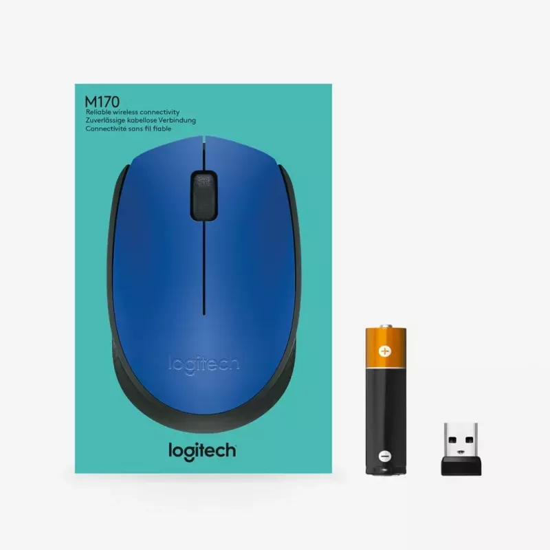 Logitech M171 rato RF sem fios ótico 1000 DPI, azul