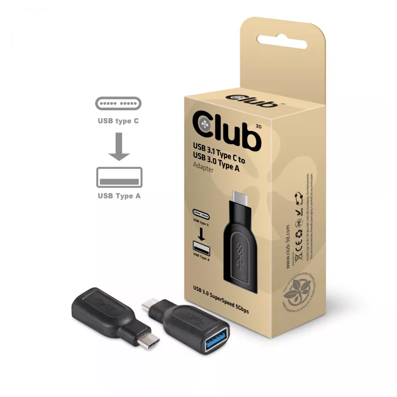 Adaptador USB 3.1 Type-C para USB 3.0 CLUB3D CAA-1521