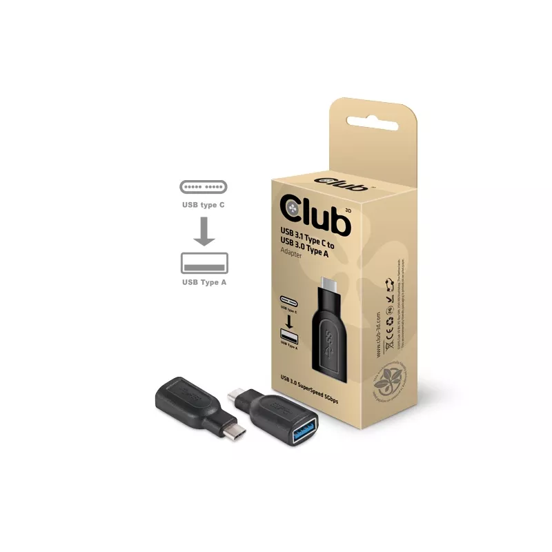 Adaptador USB 3.1 Type-C para USB 3.0 CLUB3D CAA-1521