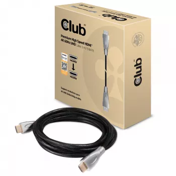 Cabo CLUB3D HDMI 2.0 3 metros UHD 4K/60Hz 18Gbps Premium High Speed certificado