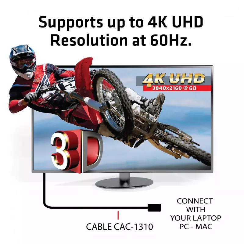 Cabo CLUB3D HDMI 2.0 3 metros UHD 4K/60Hz 18Gbps Premium High Speed certificado