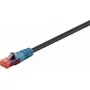 Cabo de rede GOOBAY Cat6 U/UTP preto 60 m com contactos RJ-45 banhados a ouro