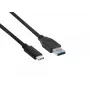 Club 3D CAC-1523 cabo de USB-C para USB-A, USB 3.1 Gen 2, 10 Gbps, PD 60 W, macho/macho, 1 m, preto