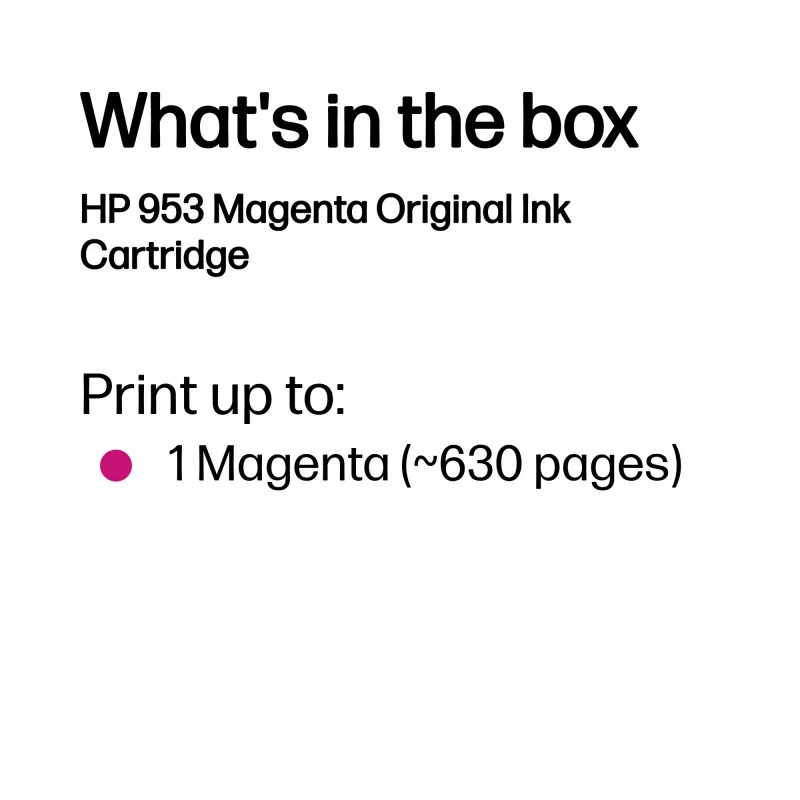 Cartucho HP Tinta 953 F6U13AE magenta