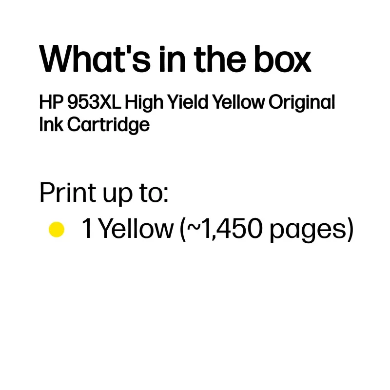 HP 953XL Tinteiro original amarelo de alta capacidade, amarelo, 1 unid., 1450 páginas