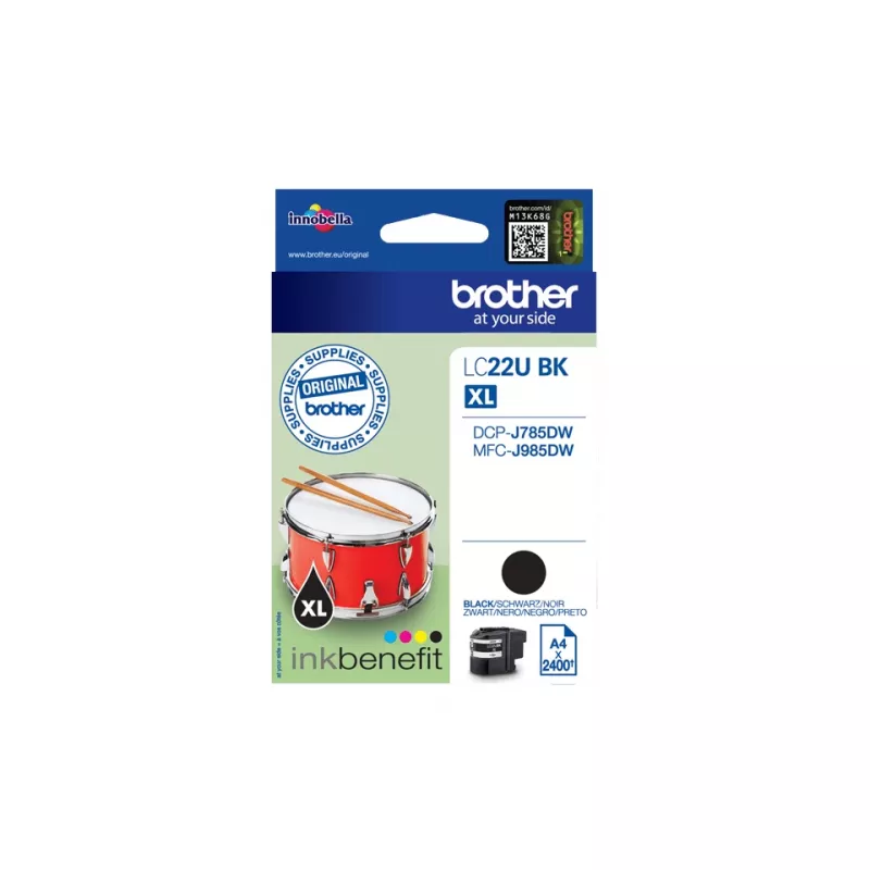 Brother LC22UBK Tinteiro 1 unid. original alta capacidade (XL) preto