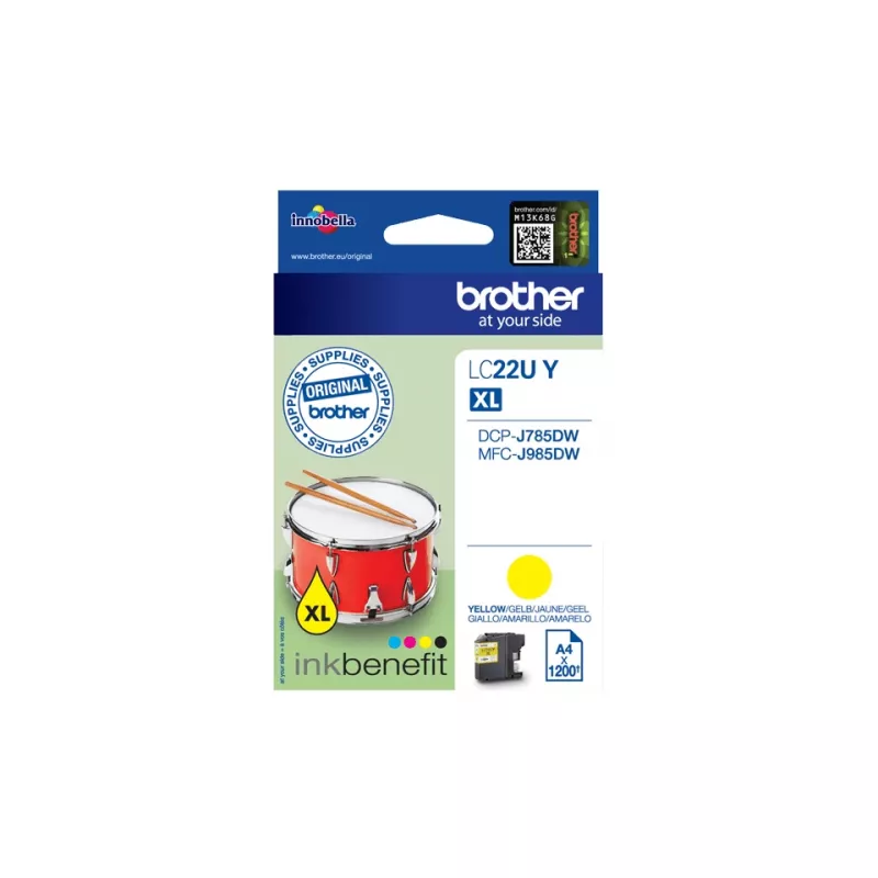 Brother LC22UY Tinteiro 1 unid. original alta capacidade (XL) amarelo