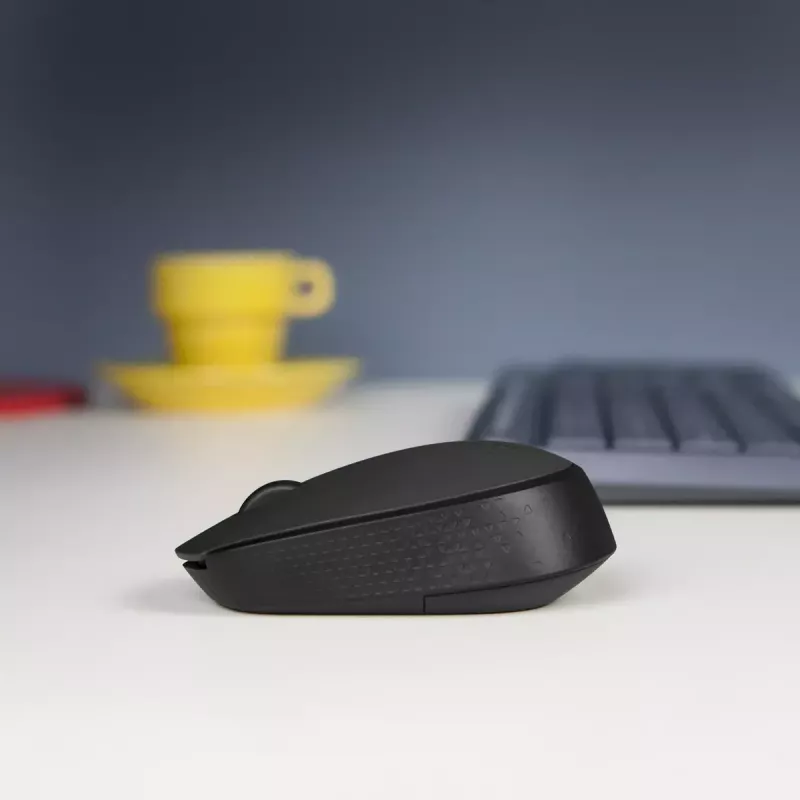 Rato ótico sem fio Logitech B170 RF, ambidestro, 3 botões, preto, alcance de 10 m, até 12 meses de autonomia da bateria