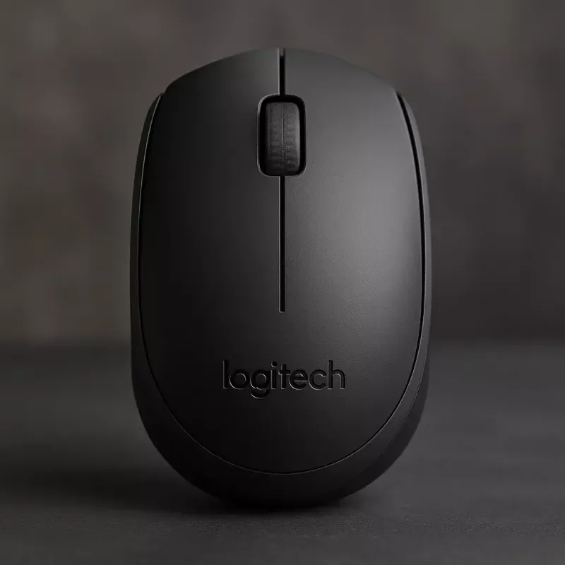 Rato ótico sem fio Logitech B170 RF, ambidestro, 3 botões, preto, alcance de 10 m, até 12 meses de autonomia da bateria