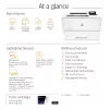 HP LaserJet Pro M501dn, Laser, 600 x 600 DPI, A4, 43 ppm, impressão frente e verso, preparada para rede