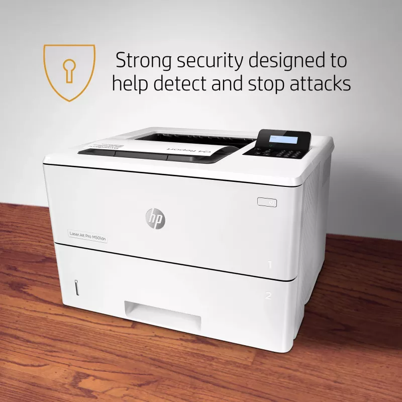 HP LaserJet Pro M501dn, Laser, 600 x 600 DPI, A4, 43 ppm, impressão frente e verso, preparada para rede