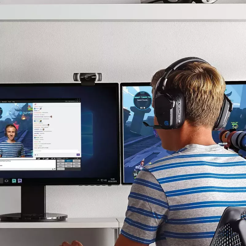 Webcam Logitech C922 1920 x 1080 pixels USB Preto