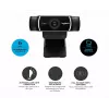 Webcam Logitech C922 1920 x 1080 pixels USB Preto
