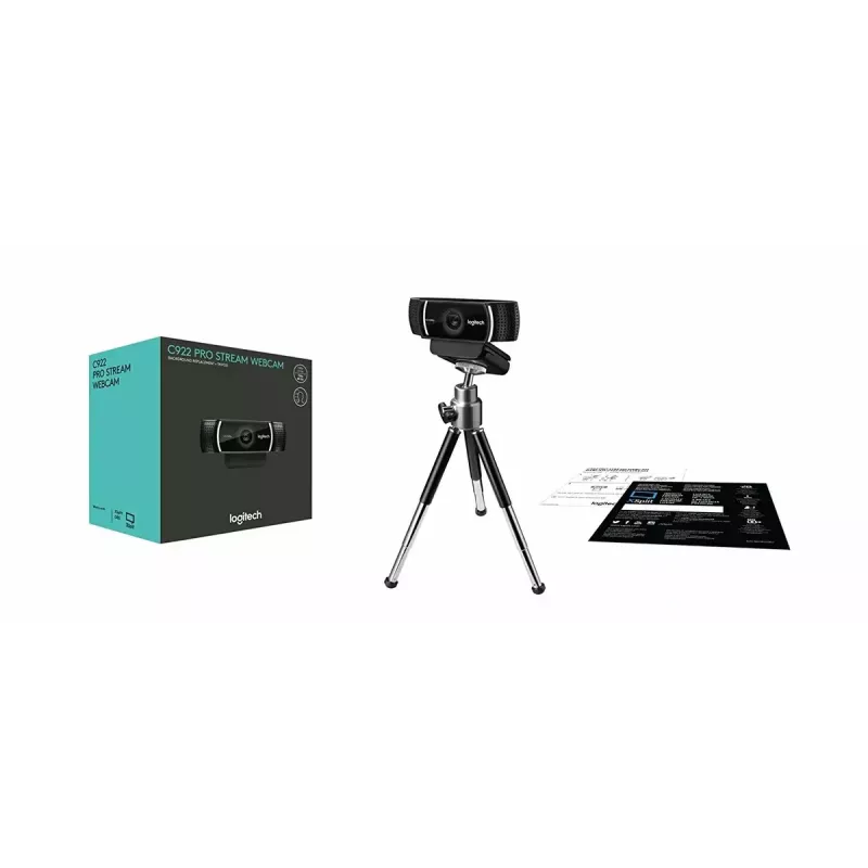Webcam Logitech C922 1920 x 1080 pixels USB Preto