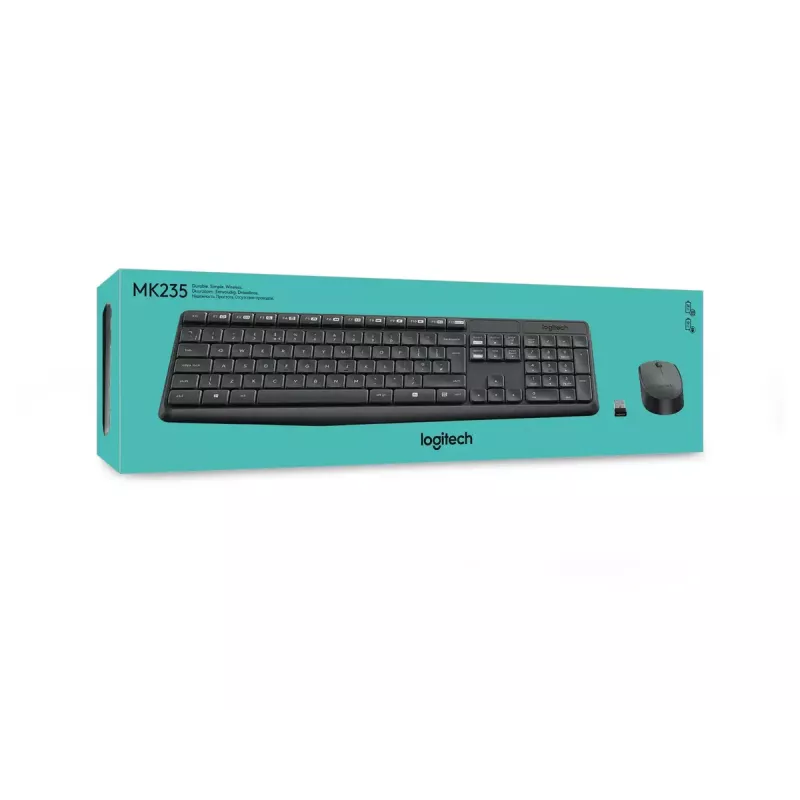 Conjunto de teclado e rato sem fios Logitech MK235