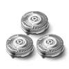 Cabeças de corte de substituição para máquina de barbear elétrica Philips SHAVER Series 5000 SH50/50, 3 cabeças, cromado