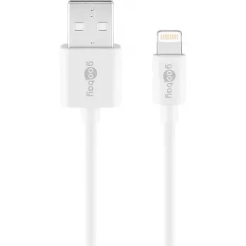 Cabo de carregamento e sincronização GOOBAY Lightning para USB A 1 m, 5W / 1A, branco