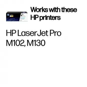 Cartucho de toner HP 17A Original LaserJet, Preto, 1600 páginas, 1 unid.