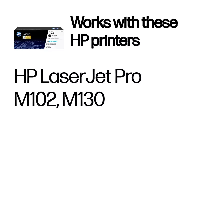 Cartucho de toner HP 17A Original LaserJet, Preto, 1600 páginas, 1 unid.