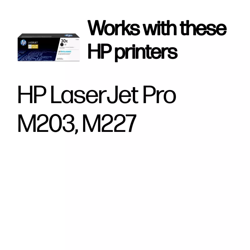 Cartucho de toner HP 30X High Yield Preto Original LaserJet, 3500 páginas, Preto, 1 unid.