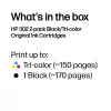 HP 302 pack de 2 Preto/Tricolor Cartuchos de tinta originais