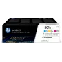 HP 201X pack de 3 Toners originais LaserJet de alta capacidade ciano/magenta/amarelo