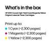HP 201X pack de 3 Toners originais LaserJet de alta capacidade ciano/magenta/amarelo