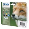 Epson Fox Multipack 4 cores T1285 DURABrite Ultra tinta, preto, ciano, magenta, amarelo, 5,9 ml, 3,5 ml, 1 unid., multipack